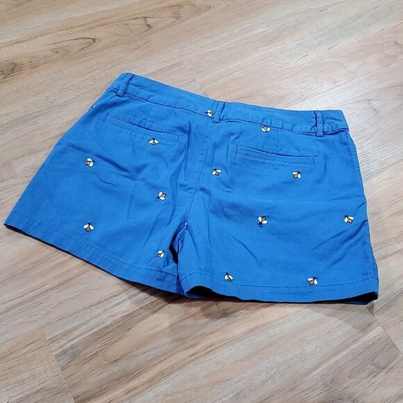 ☔️🔸️Jones New York Blue & Yellow Bumblebee Shorts Size 8 - Picture 2 of 8